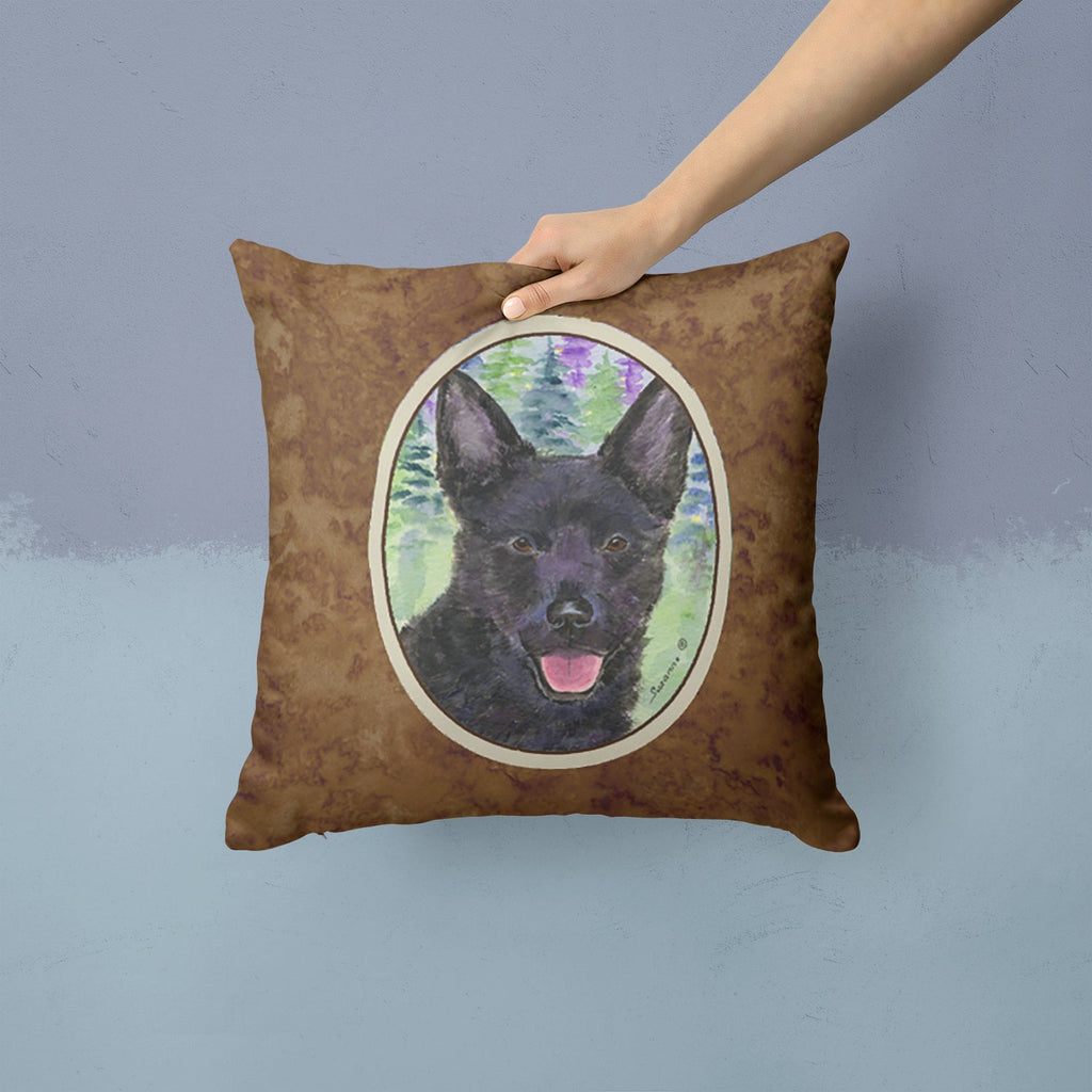 Australian Kelpie Decorative Throw Pillow 14x14 Indoor Outdoor Accent Cushion, Fabric Cover with Insert for Sofa, Bed, Porch & Living Room