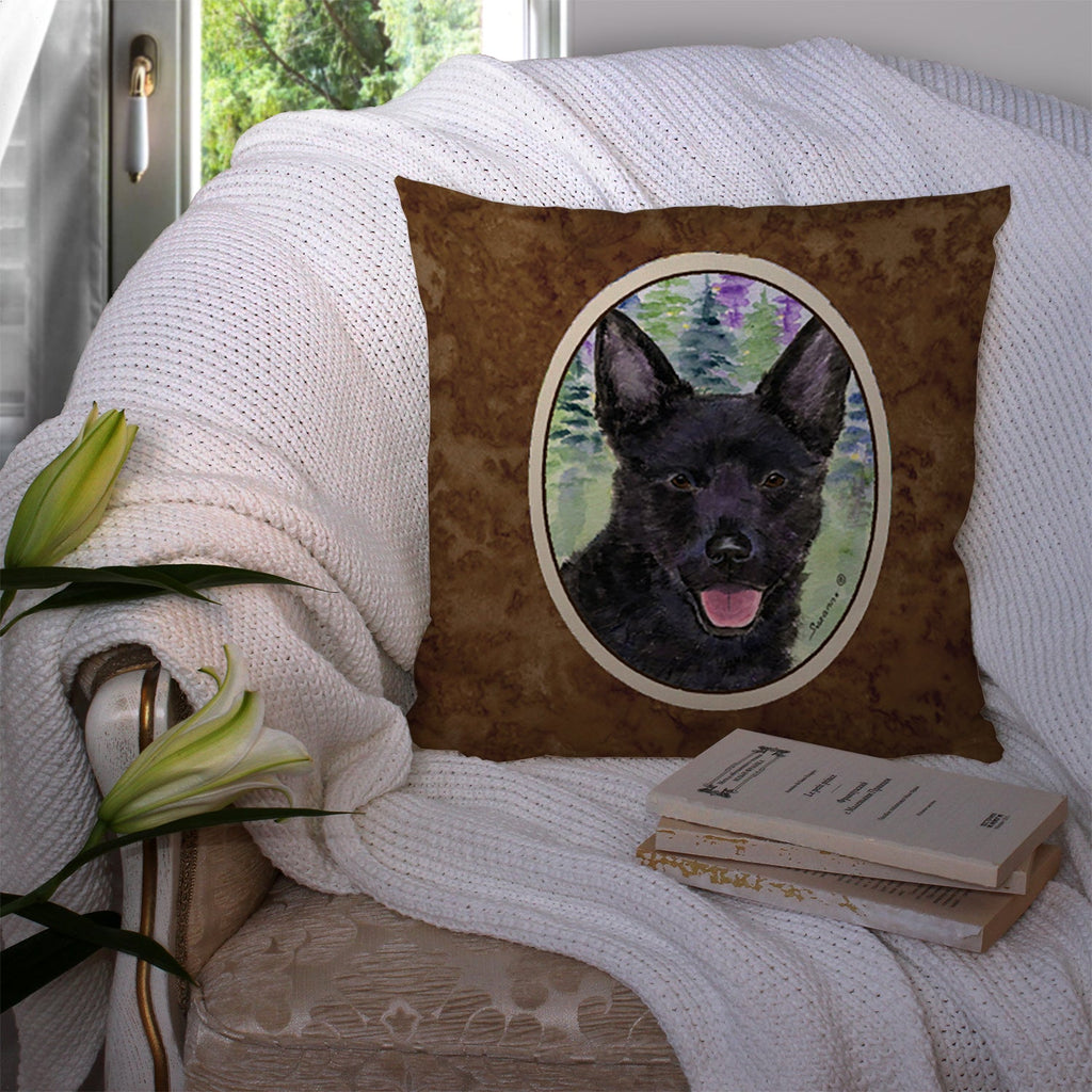 Australian Kelpie Decorative Throw Pillow 14x14 Indoor Outdoor Accent Cushion, Fabric Cover with Insert for Sofa, Bed, Porch & Living Room