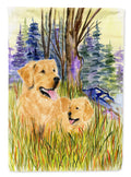 Golden Retriever House Flag 28x40 Porch Sleeve Pole Decorative Outside Yard Banner Artwork Wall Hanging, Polyester
