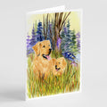 Golden Retriever Greeting Cards Pack of 8 Blank Cards with Envelopes Whimsical A7 Size 5x7