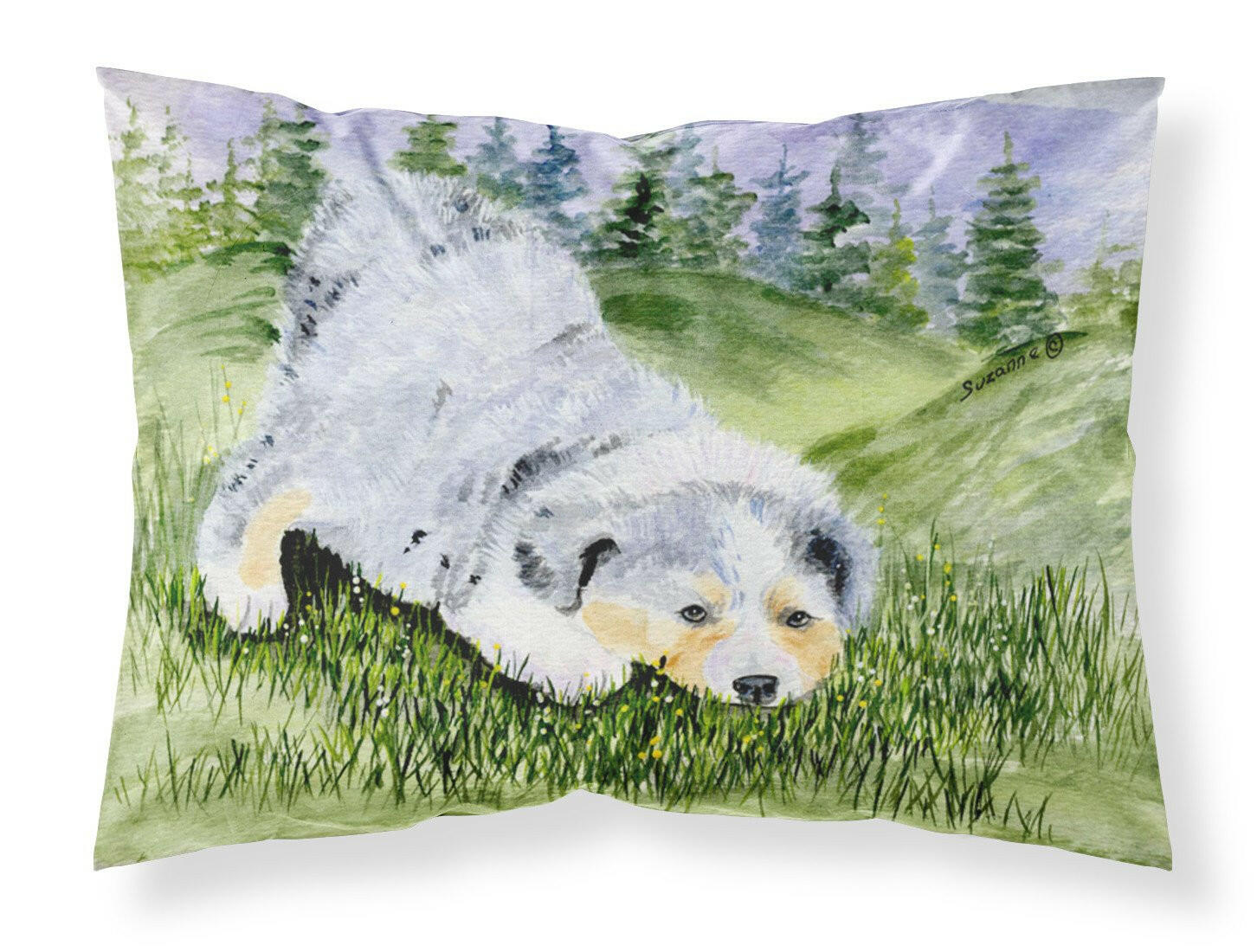 Australian Shepherd Standard Pillowcase Lightweight Super Soft Easy Care Decorative Artwork Pillowcase, Standard