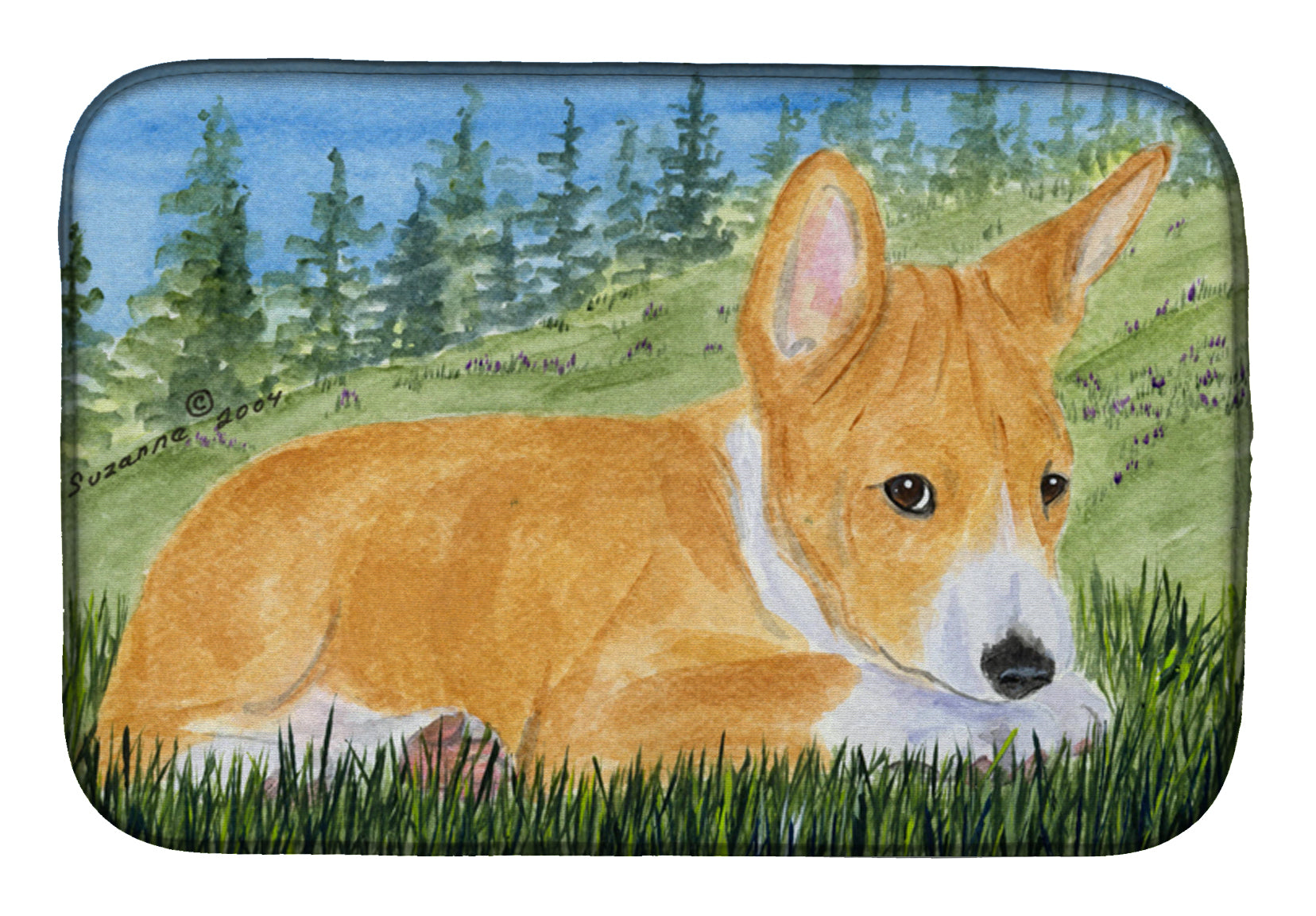 Basenji Dish Drying Mat Absorbent Dish Drying Mat Pad for Kitchen Counter Dish Drainer Mat for Countertop, 14 x 21", Multicolor