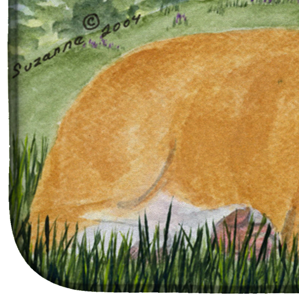 Basenji Dish Drying Mat Absorbent Dish Drying Mat Pad for Kitchen Counter Dish Drainer Mat for Countertop, 14 x 21", Multicolor