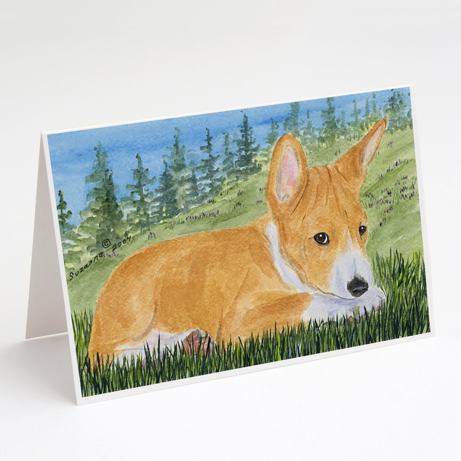 Basenji Greeting Cards Pack of 8 Blank Cards with Envelopes Whimsical A7 Size 5x7