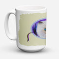 Cat Ceramic Coffee Mug 15 oz Decorative Large C Handle Mug Cup for Tea, Cocoa Hot Chocolate