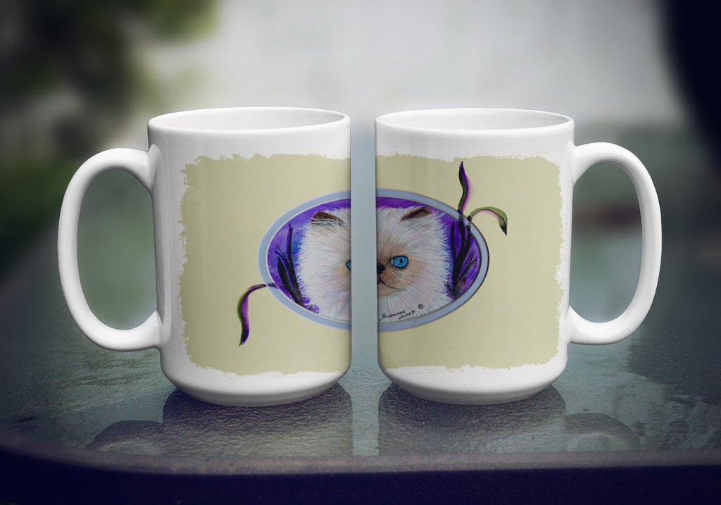Cat Ceramic Coffee Mug 15 oz Decorative Large C Handle Mug Cup for Tea, Cocoa Hot Chocolate