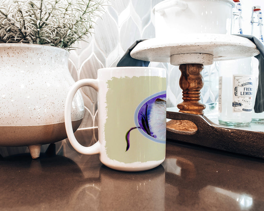 Cat Ceramic Coffee Mug 15 oz Decorative Large C Handle Mug Cup for Tea, Cocoa Hot Chocolate