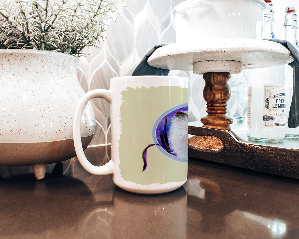 Cat Ceramic Coffee Mug 15 oz Decorative Large C Handle Mug Cup for Tea, Cocoa Hot Chocolate