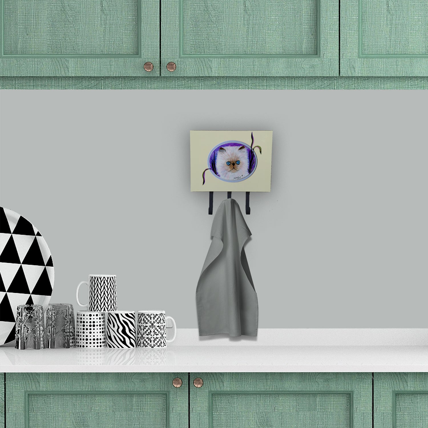 Cat Leash or Key Holder Wall Hooks, Coat Rack Wall Mount, for Hanging Keys, Towels, Aprons, Leashes