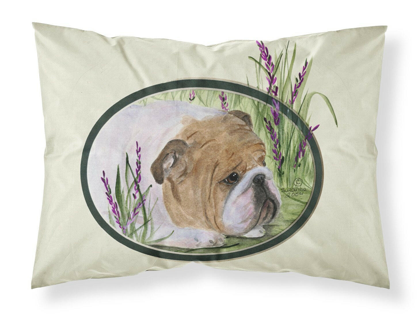English Bulldog Standard Pillowcase Lightweight Super Soft Easy Care Decorative Artwork Pillowcase, Standard