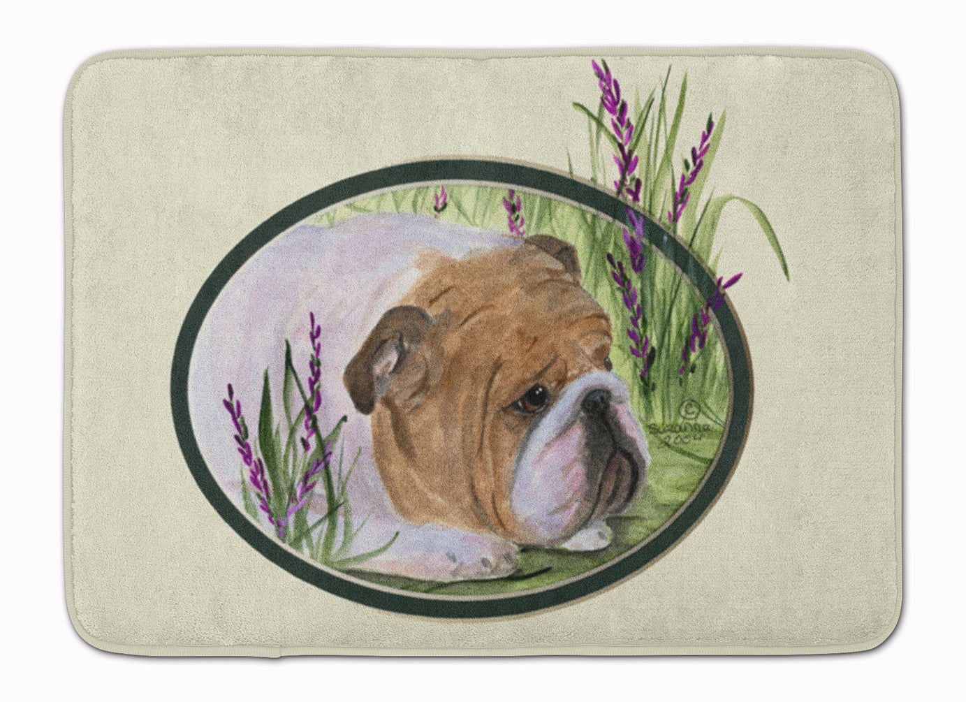 English Bulldog Memory Foam Kitchen Mat Machine Washable Anti-Fatigue Cushion Comfort Bath or Kitchen Rug