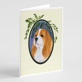Cavalier Spaniel Greeting Cards Pack of 8 Blank Cards with Envelopes Whimsical A7 Size 5x7