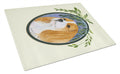 Cavalier Spaniel Cutting Board Tempered Glass Kitchen Cutting Surface, Heat Resistant Chopping, Non-Slip Feet, Food Prep & Serving