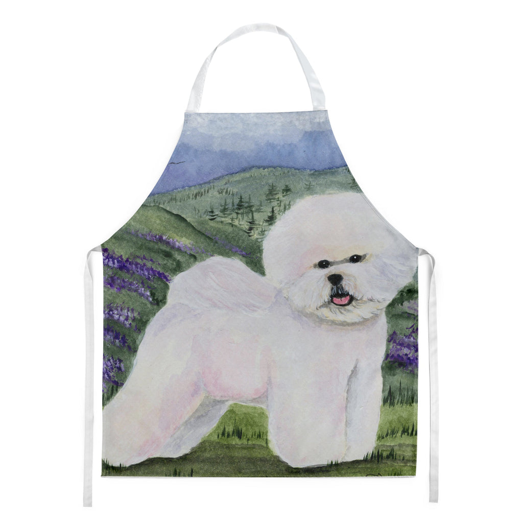 Bichon Frise Apron Cooking Kitchen Server Baking Crafts Gardening for Adult Women Men, Unisex, Large, Multicolor