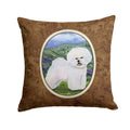 Bichon Frise Decorative Throw Pillow 14x14 Indoor Outdoor Accent Cushion, Fabric Cover with Insert for Sofa, Bed, Porch & Living Room