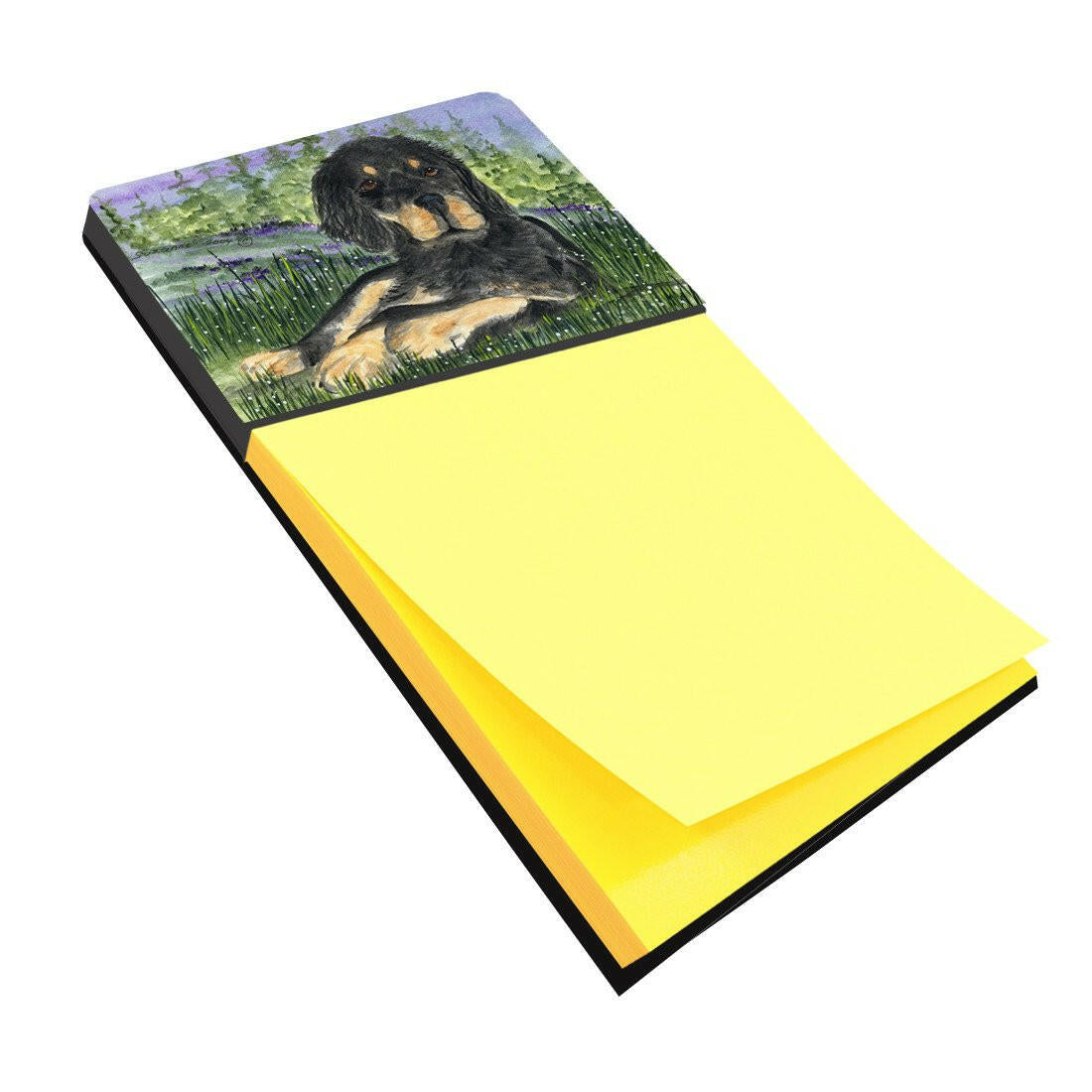 Gordon Setter Watercolor Sticky Note Holder Refillable Dispenser Desk Accessory 3x3 Pad Gift