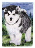 Alaskan Malamute House Flag 28x40 Porch Sleeve Pole Decorative Outside Yard Banner Artwork Wall Hanging, Polyester