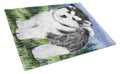 Alaskan Malamute Cutting Board Tempered Glass Kitchen Cutting Surface, Heat Resistant Chopping, Non-Slip Feet, Food Prep & Serving