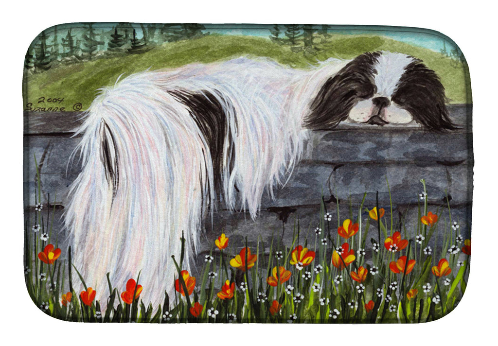 Japanese Chin Dish Drying Mat Absorbent Dish Drying Mat Pad for Kitchen Counter Dish Drainer Mat for Countertop, 14 x 21", Multicolor