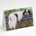 Japanese Chin Greeting Cards Pack of 8 Blank Cards with Envelopes Whimsical A7 Size 5x7