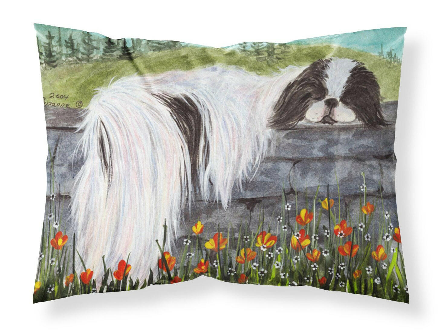 Japanese Chin Standard Pillowcase Lightweight Super Soft Easy Care Decorative Artwork Pillowcase, Standard