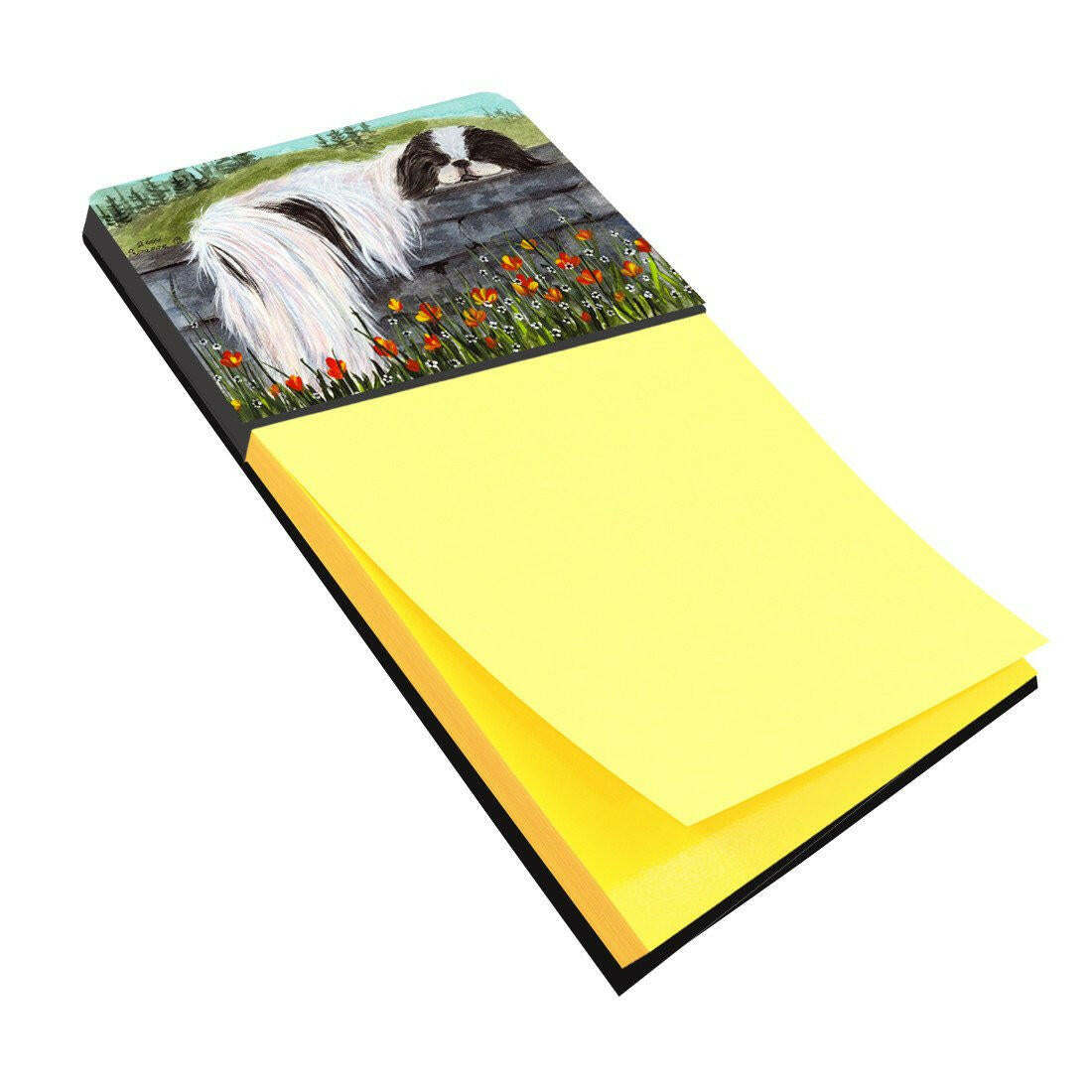 Japanese Chin Watercolor Sticky Note Holder Refillable Dispenser Desk Accessory 3x3 Pad Gift