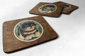 Tibetan Mastiff Foam Coasters Set of 4 Cup Coasters for Indoor Outdoor, Tabletop Protection, Anti Slip, Mouse pad Material