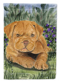 Dogue de Bordeaux House Flag 28x40 Porch Sleeve Pole Decorative Outside Yard Banner Artwork Wall Hanging, Polyester