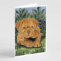 Dogue de Bordeaux Greeting Cards Pack of 8 Blank Cards with Envelopes Whimsical A7 Size 5x7
