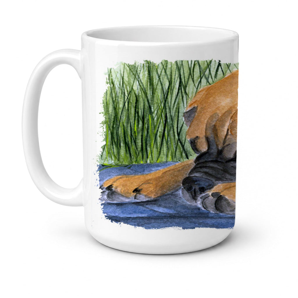 Bullmastiff Ceramic Coffee Mug 15 oz Decorative Large C Handle Mug Cup for Tea, Cocoa Hot Chocolate