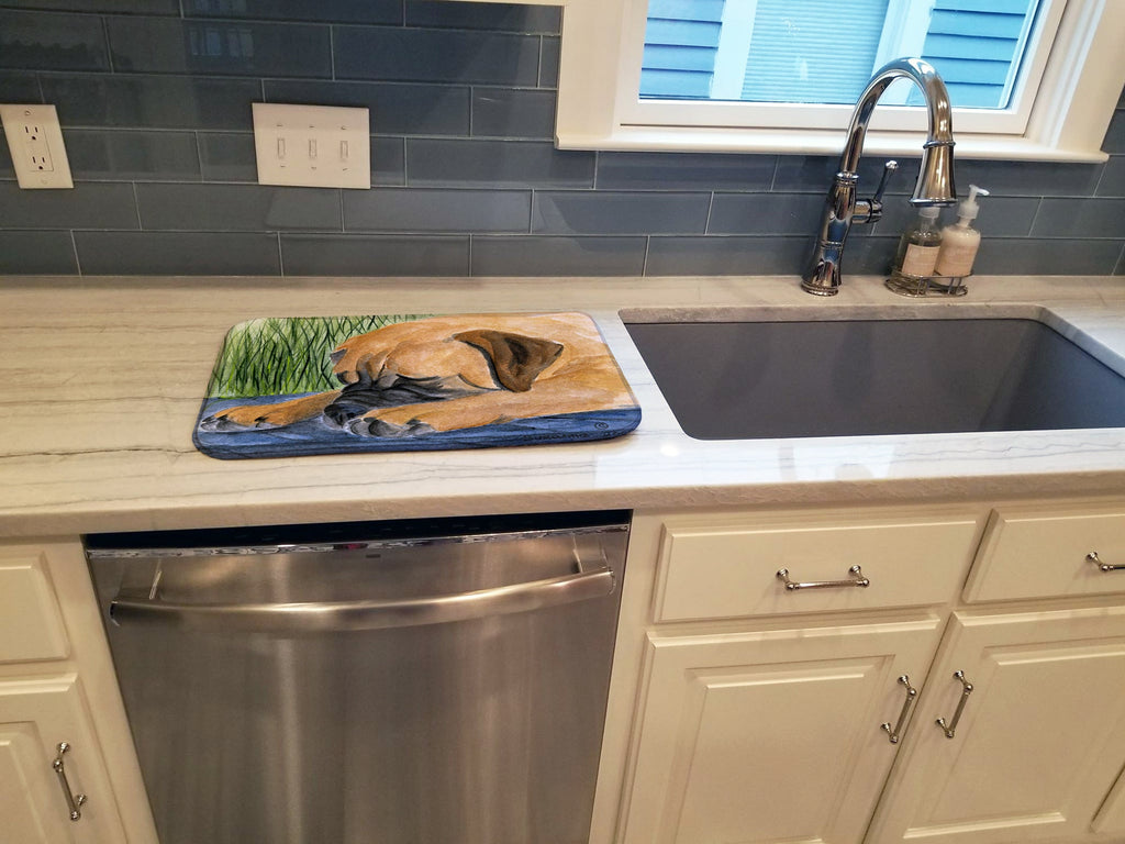 Bullmastiff Dish Drying Mat Absorbent Dish Drying Mat Pad for Kitchen Counter Dish Drainer Mat for Countertop, 14 x 21", Multicolor