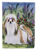 Shih Tzu House Flag 28x40 Porch Sleeve Pole Decorative Outside Yard Banner Artwork Wall Hanging, Polyester