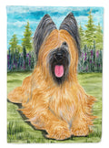 Briard House Flag 28x40 Porch Sleeve Pole Decorative Outside Yard Banner Artwork Wall Hanging, Polyester
