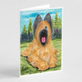 Briard Greeting Cards Pack of 8 Blank Cards with Envelopes Whimsical A7 Size 5x7