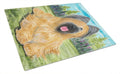 Briard Cutting Board Tempered Glass Kitchen Cutting Surface, Heat Resistant Chopping, Non-Slip Feet, Food Prep & Serving