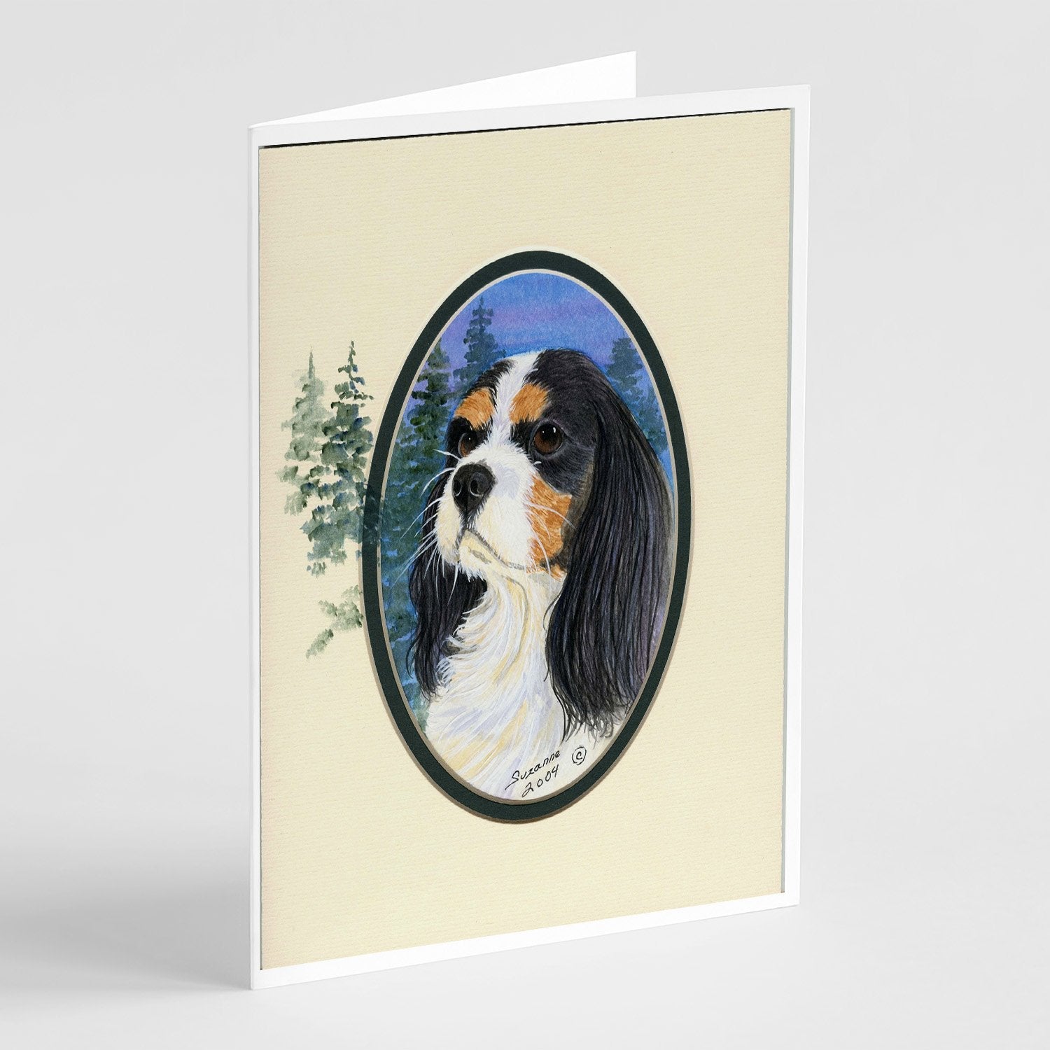 Cavalier Spaniel Greeting Cards Pack of 8 Blank Cards with Envelopes Whimsical A7 Size 5x7
