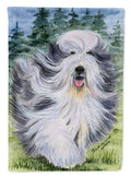 Bearded Collie House Flag 28x40 Porch Sleeve Pole Decorative Outside Yard Banner Artwork Wall Hanging, Polyester