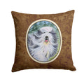 Bearded Collie Decorative Throw Pillow 14x14 Indoor Outdoor Accent Cushion, Fabric Cover with Insert for Sofa, Bed, Porch & Living Room