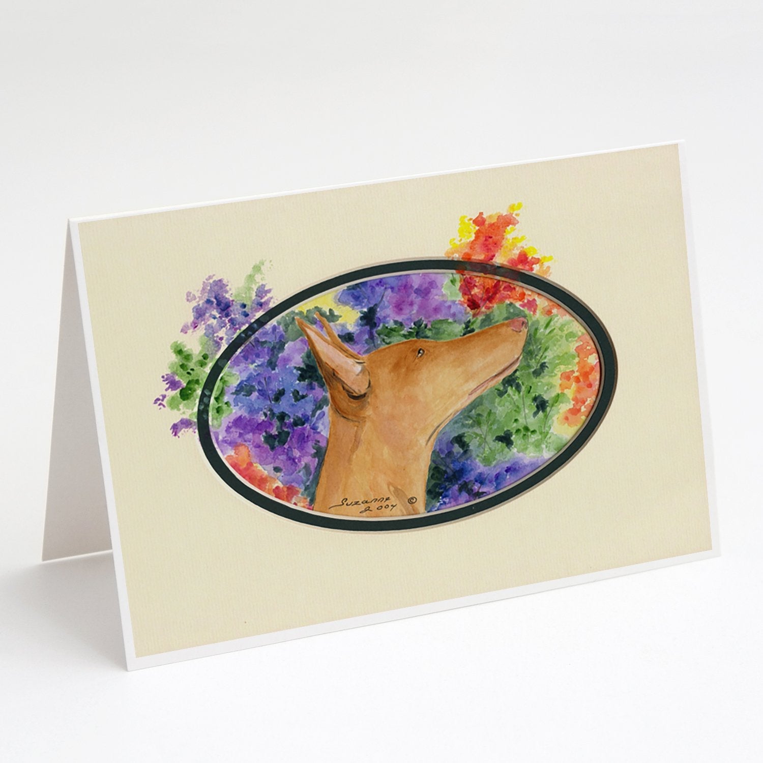 Pharaoh Hound Greeting Cards Pack of 8 Blank Cards with Envelopes Whimsical A7 Size 5x7