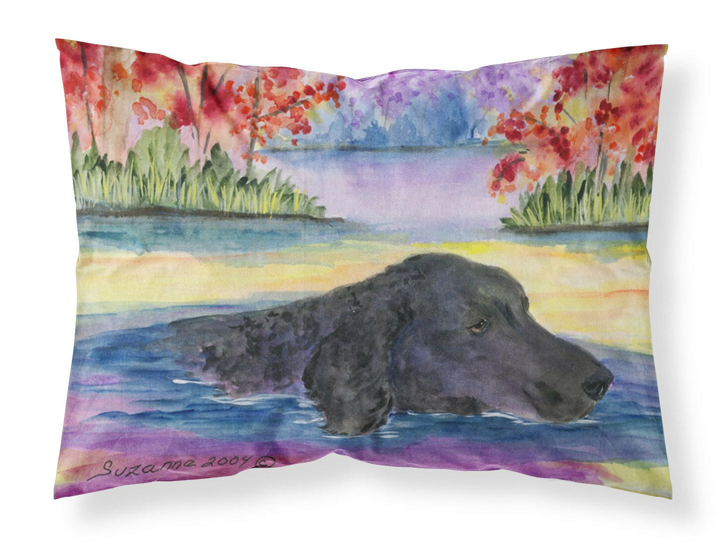 Curly Coated Retriever Standard Pillowcase Lightweight Super Soft Easy Care Decorative Artwork Pillowcase, Standard