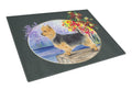Australian Terrier Cutting Board Tempered Glass Kitchen Cutting Surface, Heat Resistant Chopping, Non-Slip Feet, Food Prep & Serving