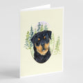 Rottweiler Greeting Cards Pack of 8 Blank Cards with Envelopes Whimsical A7 Size 5x7