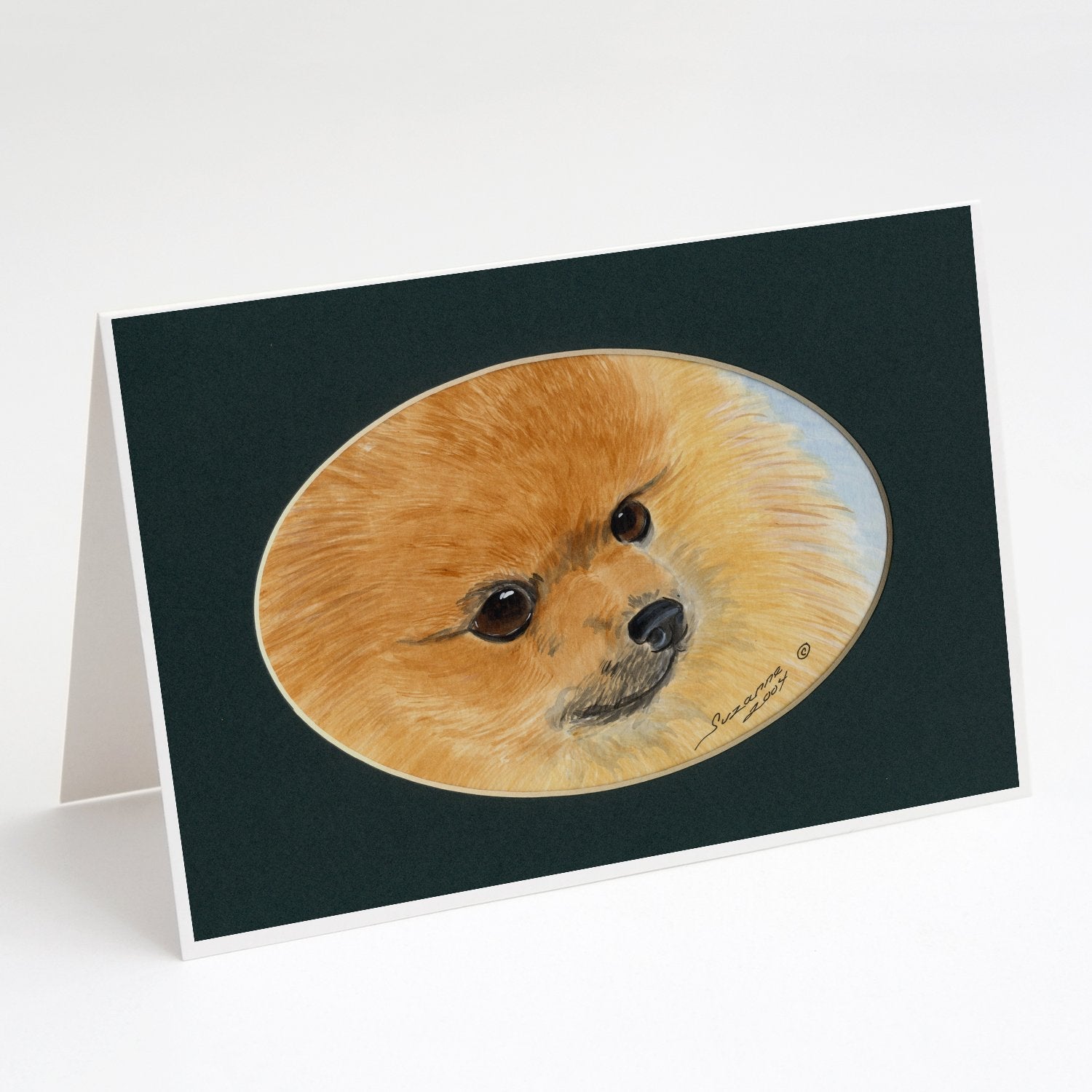 Pomeranian Greeting Cards Pack of 8 Blank Cards with Envelopes Whimsical A7 Size 5x7
