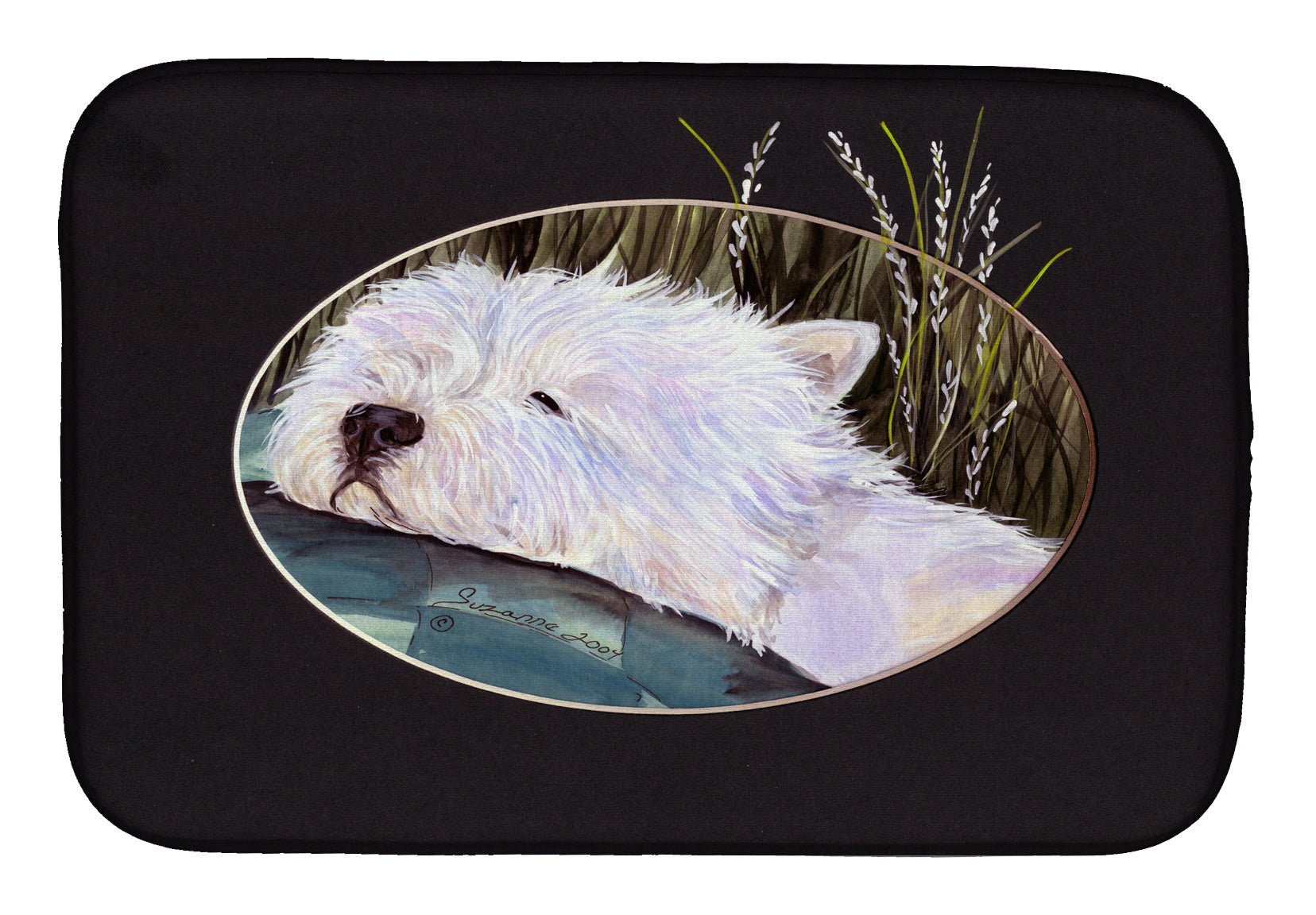 Westie Dish Drying Mat Absorbent Dish Drying Mat Pad for Kitchen Counter Dish Drainer Mat for Countertop, 14 x 21", Multicolor