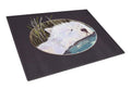 Westie Cutting Board Tempered Glass Kitchen Cutting Surface, Heat Resistant Chopping, Non-Slip Feet, Food Prep & Serving