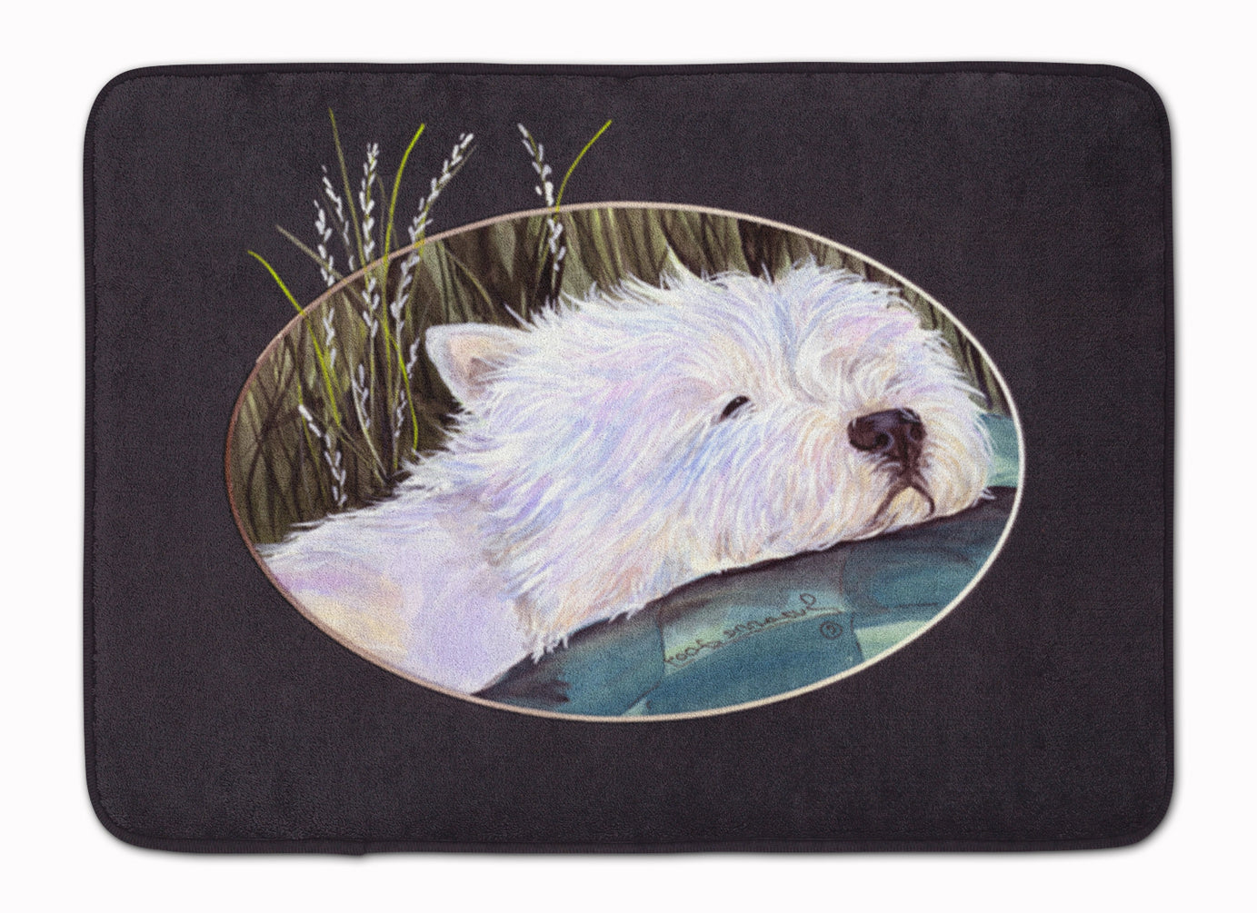 Westie Memory Foam Kitchen Mat Machine Washable Anti-Fatigue Cushion Comfort Bath or Kitchen Rug