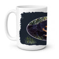 Rottweiler Ceramic Coffee Mug 15 oz Decorative Large C Handle Mug Cup for Tea, Cocoa Hot Chocolate
