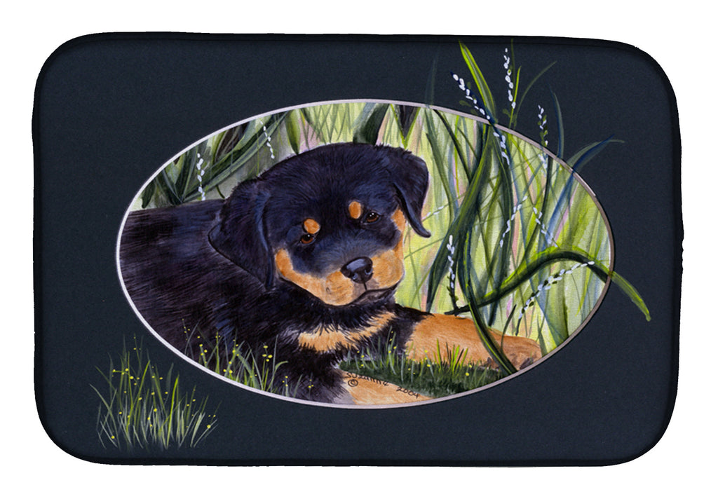 Rottweiler Dish Drying Mat Absorbent Dish Drying Mat Pad for Kitchen Counter Dish Drainer Mat for Countertop, 14 x 21", Multicolor