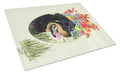 Rottweiler Cutting Board Tempered Glass Kitchen Cutting Surface, Heat Resistant Chopping, Non-Slip Feet, Food Prep & Serving