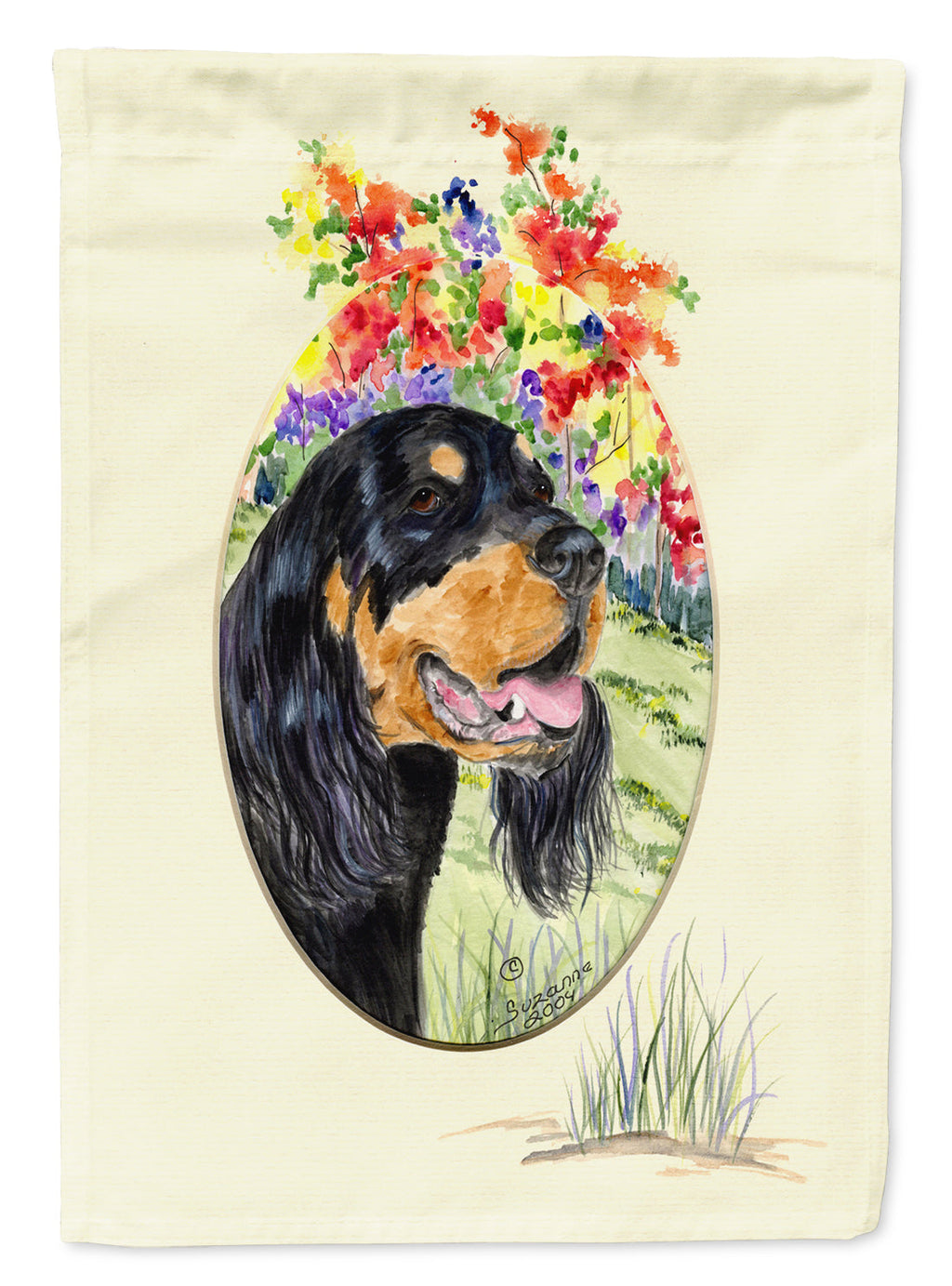 Gordon Setter House Flag 28x40 Porch Sleeve Pole Decorative Outside Yard Banner Artwork Wall Hanging, Polyester